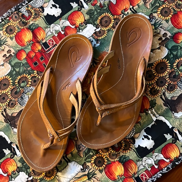 OluKai Shoes Olukai Leather Sandals Good Condition Except One Toe